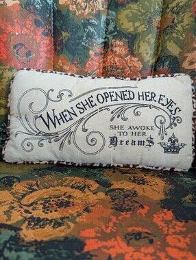 Vintage Y2K 2000s Decor Accent Pillow Leopard Cheetah Print Mcbling Jewel Crown